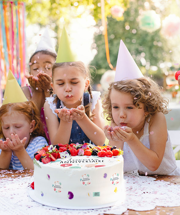 décorations comestibles gateau anniversaire enfants